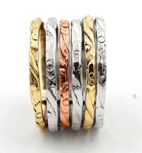 Copper, Silver, Brass Multi Band Ring 202//218
